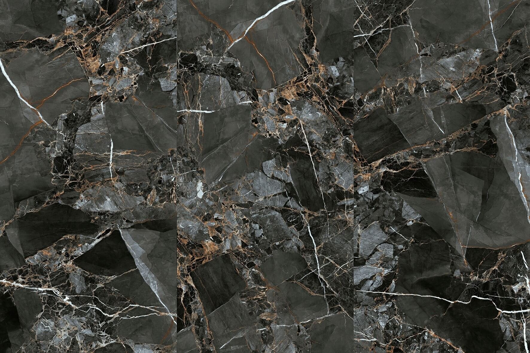 Amber Black sintered stone detail